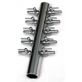 Luft Verteiler messing 4 mm mit Krone mit 10 Ausgänge