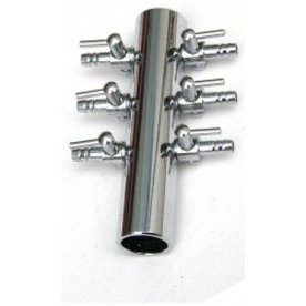 Luft Verteiler messing 4 mm mit Krone mit 6 Ausgänge